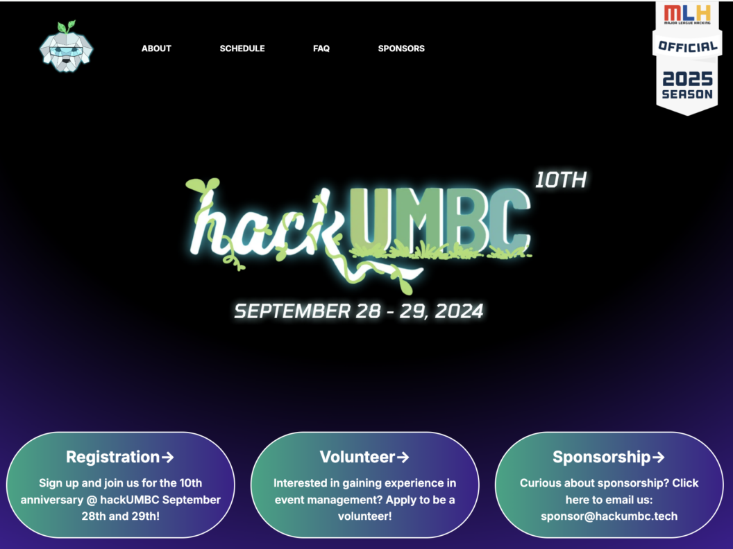 UMBC’s 10th Annual Hackathon, Sat-Sun September 28-29, 2024 in the ITE & ENGR buildings